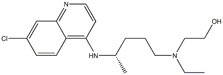 2-[[(4S)-4-[(7-chloroquinolin-4-yl)amino]pentyl]-ethylamino]ethanol Struktur