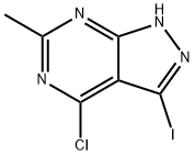 4-CHLORO-3-IODO-6-METHYL-1H-PYRAZOLO[3,4-D]PYRIMIDINE Struktur