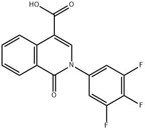 1-Oxo-2-(3,4,5-trifluoro-phenyl)-1,2-dihydro-isoquinoline-4-carboxylic acid Struktur