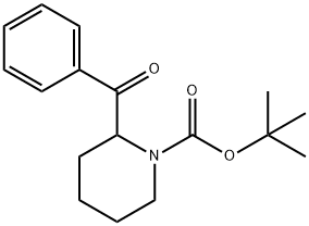 2-Benzoyl-piperidine-1-carboxylic acid tert-butyl ester Struktur