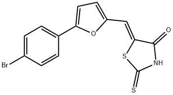 (5Z)-5-{[5-(4-bromophenyl)-2-furyl]methylene}-2-thioxo-1,3-thiazolidin-4-one Struktur