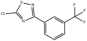 5-chloro-3-[3-(trifluoromethyl)phenyl]-1,2,4-thiadiazole Struktur