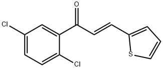 (2E)-1-(2,5-dichlorophenyl)-3-(thiophen-2-yl)prop-2-en-1-one Struktur