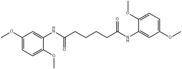 N,N'-bis(2,5-dimethoxyphenyl)hexanediamide Struktur