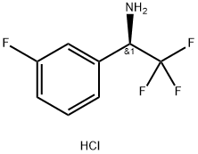 (R)-2,2,2-Trifluoro-1-(3-fluoro-phenyl)-ethylamine hydrochloride Struktur