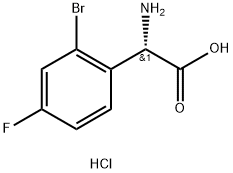 L-2-(O-BROMO-P-FLUOROPHENYL)GLYCINE HYDROCHLORIDE Struktur