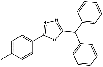 2-(diphenylmethyl)-5-(4-methylphenyl)-1,3,4-oxadiazole Struktur