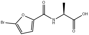 2-[(5-bromofuran-2-yl)formamido]propanoic acid Struktur