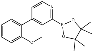 4-(2-methoxyphenyl)-2-(4,4,5,5-tetramethyl-1,3,2-dioxaborolan-2-yl)pyridine Struktur