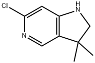 6-chloro-3,3-dimethyl-2,3-dihydro-1H-pyrrolo[3,2-c]pyridine Struktur