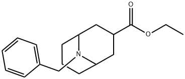 9-Azabicyclo[3.3.1]nonane-3-carboxylic acid, 9-(phenylmethyl)-, ethyl ester Struktur