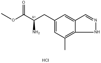 methyl (2R)-2-amino-3-(7-methyl-1H-indazol-5-yl)propanoate dihydrochloride Struktur