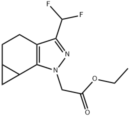 ETHYL 2-(3-(DIFLUOROMETHYL)-5,5A,6,6A-TETRAHYDROCYCLOPROPA[G]INDAZOL-1(4H)-YL)ACETATE Structure