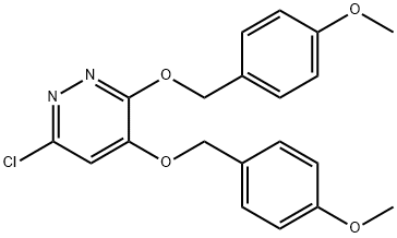 6-chloro-3,4-bis(4-methoxybenzyloxy)pyridazine Struktur