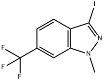 3-IODO-1-METHYL-6-(TRIFLUOROMETHYL)-1H-INDAZOLE Struktur