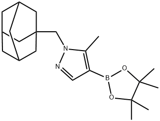 1-adamantylmethyl-5-methyl-4-(4,4,5,5-tetramethyl-1,3,2-dioxaborolan-2-yl)-1H-pyrazole Struktur