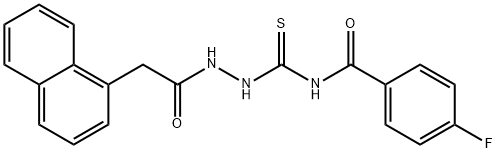 4-fluoro-N-{[2-(1-naphthylacetyl)hydrazino]carbonothioyl}benzamide Struktur