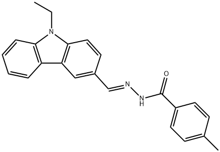 N'-[(9-ethyl-9H-carbazol-3-yl)methylene]-4-methylbenzohydrazide Struktur