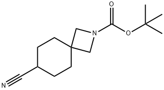 TERT-BUTYL 7-CYANO-2-AZASPIRO[3.5]NONANE-2-CARBOXYLATE Struktur