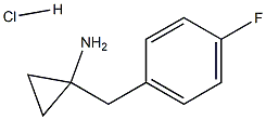 1-[(4-Fluorophenyl)methyl]cyclopropan-1-amine hydrochloride Struktur