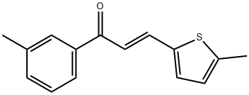 (2E)-1-(3-methylphenyl)-3-(5-methylthiophen-2-yl)prop-2-en-1-one Struktur