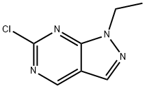 6-Chloro-1-ethyl-1H-pyrazolo[3,4-d]pyrimidine Struktur