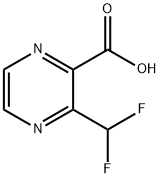 3-Difluoromethyl-pyrazine-2-carboxylic acid Struktur