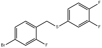 (4-BROMO-2-FLUOROBENZYL)(3,4-DIFLUOROPHENYL)SULFANE Struktur