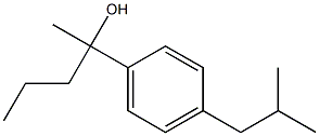 2-[4-(2-methylpropyl)phenyl]pentan-2-ol Struktur