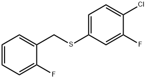 (4-CHLORO-3-FLUOROPHENYL)(2-FLUOROBENZYL)SULFANE Struktur