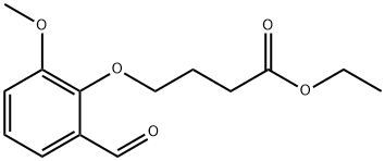 ETHYL 4-(2-FORMYL-6-METHOXYPHENOXY)BUTANOATE Struktur