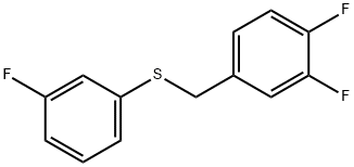 (3,4-DIFLUOROBENZYL)(3-FLUOROPHENYL)SULFANE Struktur