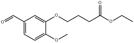 ETHYL 4-(5-FORMYL-2-METHOXYPHENOXY)BUTANOATE Struktur