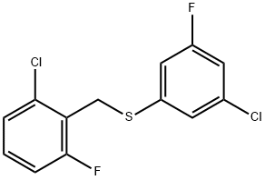 (3-CHLORO-5-FLUOROPHENYL)(2-CHLORO-6-FLUOROBENZYL)SULFANE Struktur