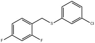 (3-CHLOROPHENYL)(2,4-DIFLUOROBENZYL)SULFANE Struktur