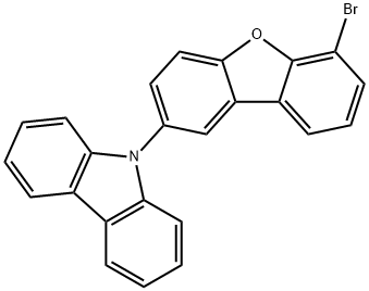 9H-Carbazole, 9-(6-bromo-2-dibenzofuranyl)- Struktur