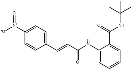 N-tert-butyl-2-{[(2E)-3-(4-nitrophenyl)prop-2-enoyl]amino}benzamide Struktur