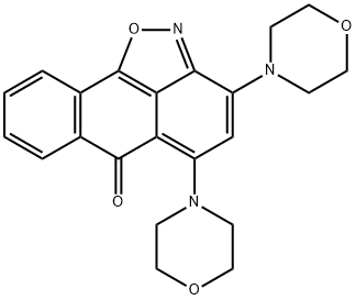 3,5-dimorpholino-6H-anthra[1,9-cd]isoxazol-6-one Struktur