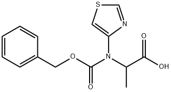 N-Cbz-4-Thiazolyl-DL-alanine Struktur