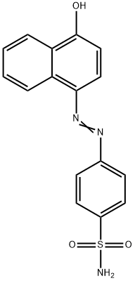 4-[(4-hydroxy-1-naphthyl)diazenyl]benzenesulfonamide Struktur