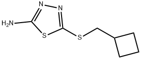 5-[(cyclobutylmethyl)thio]-1,3,4-thiadiazol-2-amine Struktur