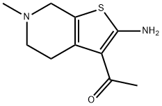 1-(2-Amino-6-methyl-4,5,6,7-tetrahydro-thieno[2,3-c]pyridin-3-yl)-ethanone Struktur