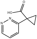 1-(pyridazin-3-yl)cyclopropane-1-carboxylic acid Struktur