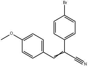 2-(4-Bromo-phenyl)-3-(4-methoxy-phenyl)-acrylonitrile Struktur