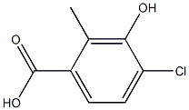 Benzoic acid, 4-chloro-3-hydroxy-2-methyl- Struktur