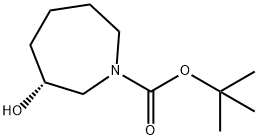 (R)-3-Hydroxy-azepane-1-carboxylic acid tert-butyl ester Struktur