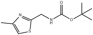 Carbamic acid, N-[(4-methyl-2-thiazolyl)methyl]-,1,1-dimethylethyl ester Struktur