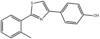 2-(2-Tolyl)-4-(4-hydroxyphenyl)thiazole Struktur