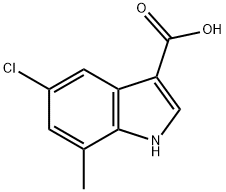 5-chloro-7-methyl-1H-indole-3-carboxylic acid Struktur