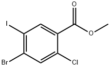 4-Bromo-2-chloro-5-iodo-benzoic acid methyl ester Struktur